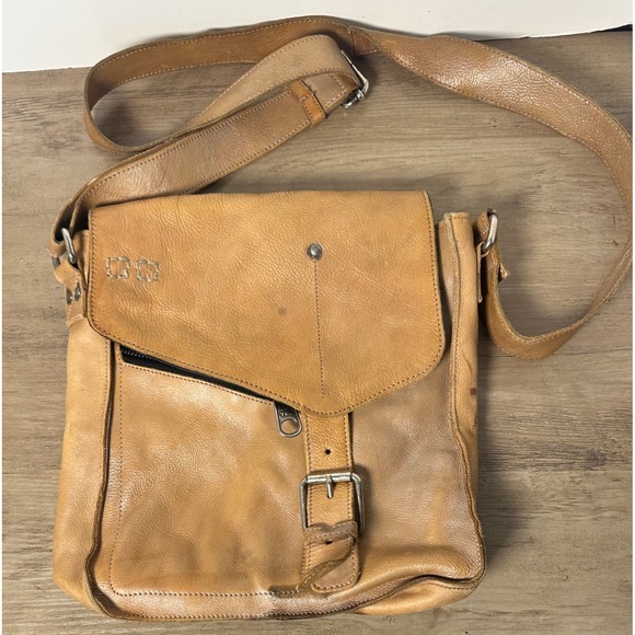 Bed Stu Handbags - Bed Stu Venice Beach Crossbody Leather Purse Bag Distressed Brown Hobo Boho